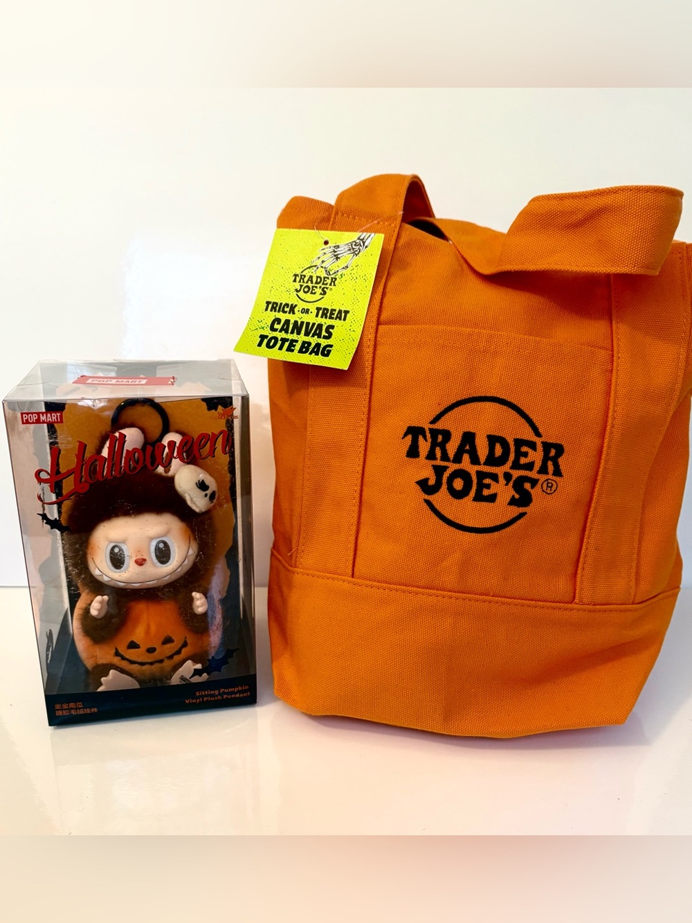Labubu Celebrates Halloween + Orange Trader Joe’s Mini Canvas Tote!